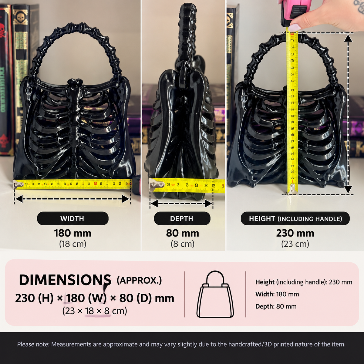 Articulated Rib Cage Handbag – Made to Order | Gothic Skeleton Purse